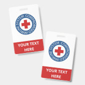 Badge Système immunitaire compromis Croix Rouge Bleu (Avant & arrière)