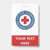 Badge Système immunitaire compromis Croix Rouge Bleu (Arrière)