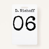 Badge (T6) Carte d'identité Dante Niehoff Vlogs (Devant)
