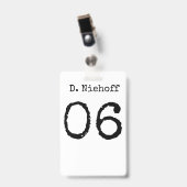 Badge (T6) Carte d'identité de Dante Niehoff Vlogs (Avant avec clip)