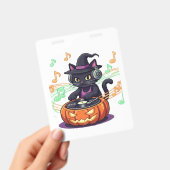 Badge T-Shirt Oversized Halloween chat Dj (Manuel / portable)