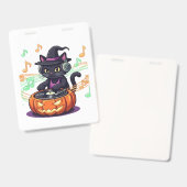 Badge T-Shirt Oversized Halloween chat Dj (Avant & arrière)