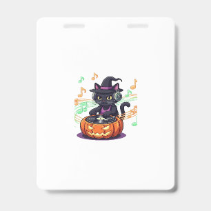 Badge T-Shirt Oversized Halloween chat Dj