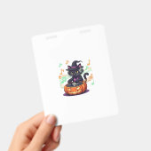 Badge T-Shirt Oversized Halloween chat Dj (Manuel / portable)
