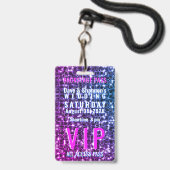 Badge Table de Mariage VIP Backstage Pass (Avant avec lanière)