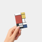Badge Tableau de Mondrian Rouge Plan Jaune Noir Gris Ble (Manuel / portable)