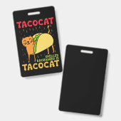 Badge Tacocat épelé à l'envers Tacos Chats Cinco De Mayo (Avant & arrière)