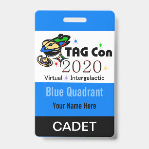 Badge TAG Con 2020 - Quadrant Bleu - Insigne Cadet