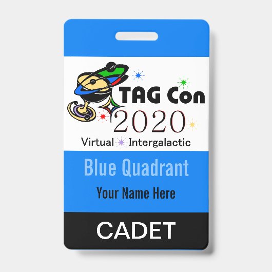 Badge TAG Con 2020 - Quadrant Bleu - Insigne Cadet (Avant)