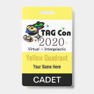 Badge TAG Con 2020 - Quadrant Jaune - Cadet