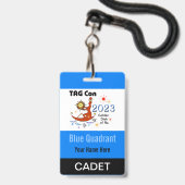 Badge TAG Con 2023 - Quadrant Bleu - Insigne Cadet (Avant avec lanière)