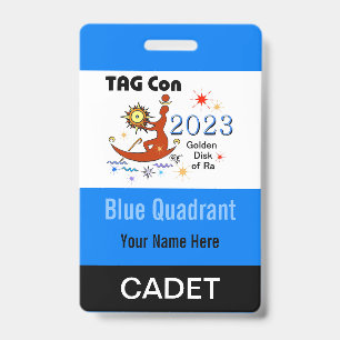 Badge TAG Con 2023 - Quadrant Bleu - Insigne Cadet