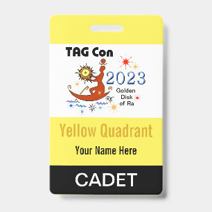 Badge TAG Con 2023 - Quadrant Jaune - Insigne Cadet