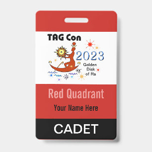 Badge TAG Con 2023 - Quadrant Rouge - Insigne Cadet