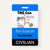 Badge TAG Con 2024 - Quadrant Bleu - Insigne civil (Dos)