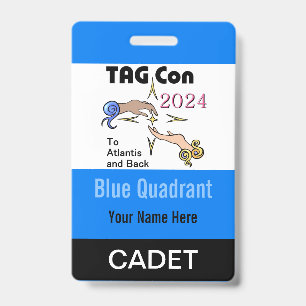 Badge TAG Con 2024 - Quadrant Bleu - Insigne de Cadet