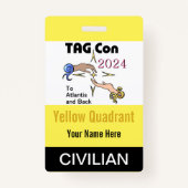 Badge TAG Con 2024 - Quadrant Jaune - Insigne civil (Dos)