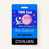 Badge TAG Con 2025 - Quadrant Bleu - Insigne civil (Dos)