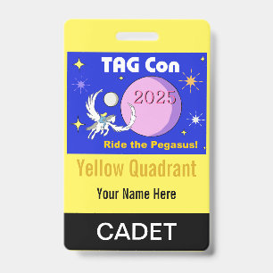 Badge TAG Con 2025 - Quadrant Jaune - Insigne Cadet