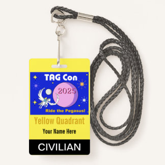 Badge TAG Con 2025 - Quadrant Jaune - Insigne civil