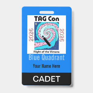 Badge TAG Con 2026 - Quadrant Bleu - Insigne de Cadet