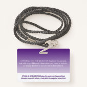 Badge Tag de nom moderne Purple Ombre Professionnel (Derrière avec lanière)