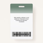 Badge Taille de dégradé de photo de l'employé personnali (Dos)