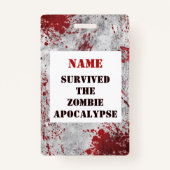 Badge Tanière de sang Zombie Apocalypse personnalisée (Devant)