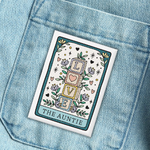 Badge Tante du Baby shower Tarot