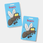 Badge Taon drôle insecte dessin animé (Avant & arrière)