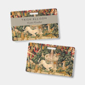 Badge Tapisseries Unicorne Trouvé Légende Mythique (Avant & arrière)