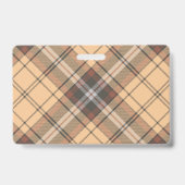 Badge Tartan beige et Brown (Arrière)