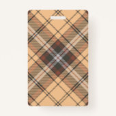 Badge Tartan beige et Brown (Dos)