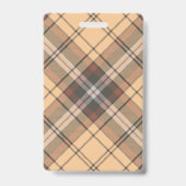 Badge Tartan beige et marron (Arrière)