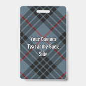 Badge Tartan bleu du clan MacKay (Arrière)