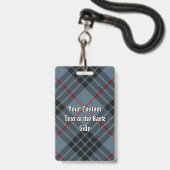 Badge Tartan bleu du clan MacKay (Arrière avec lanière)