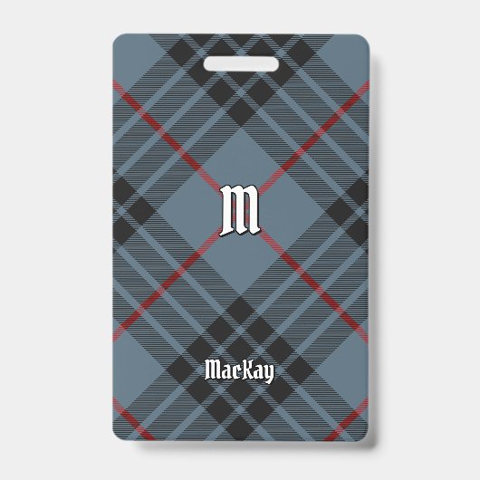 Badge Tartan bleu du clan MacKay (Avant)