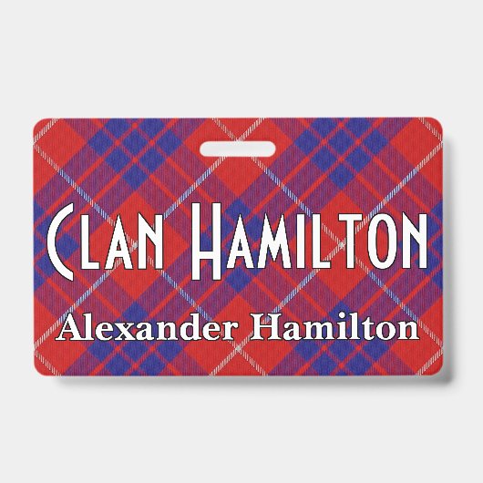 Badge Tartan Clan Hamilton Snappy (Avant)