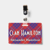 Badge Tartan Clan Hamilton Snappy (Avant avec clip)
