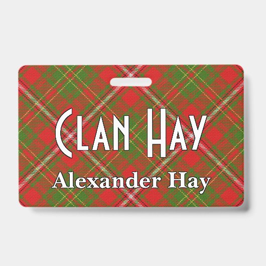 Badge Tartan Clan Hay Snappy (Avant)