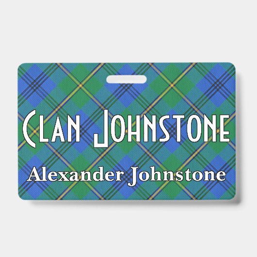 Badge Tartan Clan Johnstone Johnston Snappy (Avant)