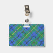 Badge Tartan Clan Johnstone Johnston Snappy (Arrière avec clip)