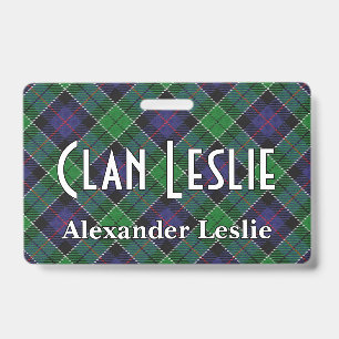Badge Tartan Clan Leslie Snappy