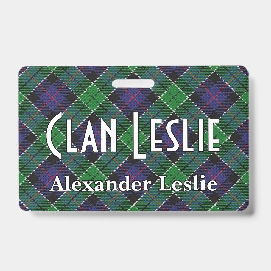 Badge Tartan Clan Leslie Snappy (Avant)