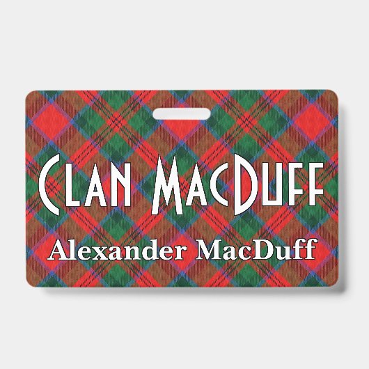Badge Tartan Clan MacDuff Snappy (Avant)