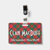 Badge Tartan Clan MacDuff Snappy (Avant avec clip)