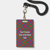 Badge Tartan Clan MacGowan (Arrière avec lanière)