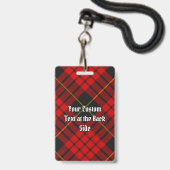Badge Tartan Clan MacQueen (Arrière avec lanière)