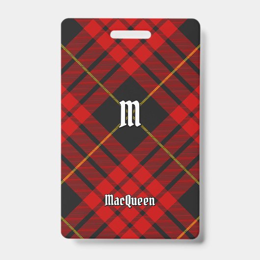 Badge Tartan Clan MacQueen (Avant)
