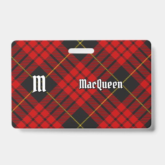 Badge Tartan Clan MacQueen (Avant)